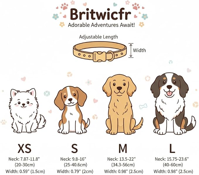 Blue Dog Collar for Large Dogs, Boy Girl Dog Collar - Image 4