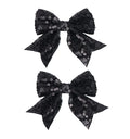 3-inch Sequined Bow Hair Clips For Baby Girls, Kids and Young Women Birthday by Koolgil