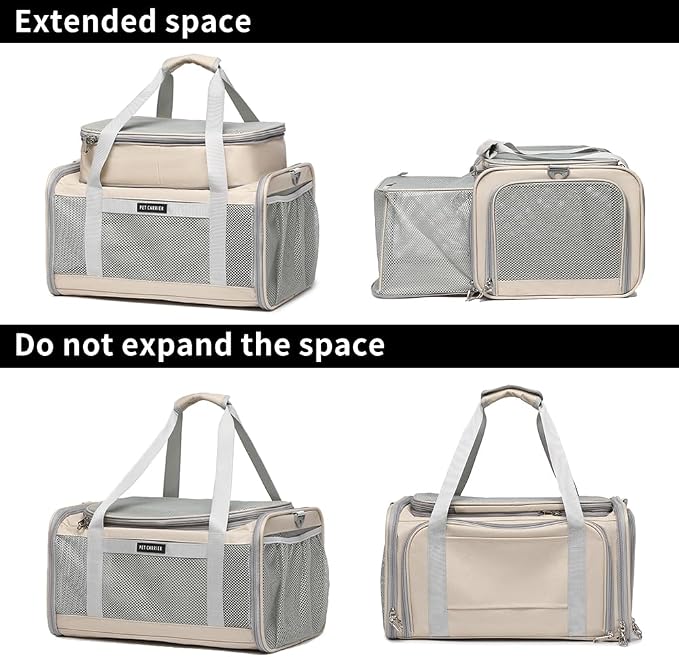 Airline Approved Pet Carrier for Cats and Small Dogs up to 15 lbs, Breathable - Image 4