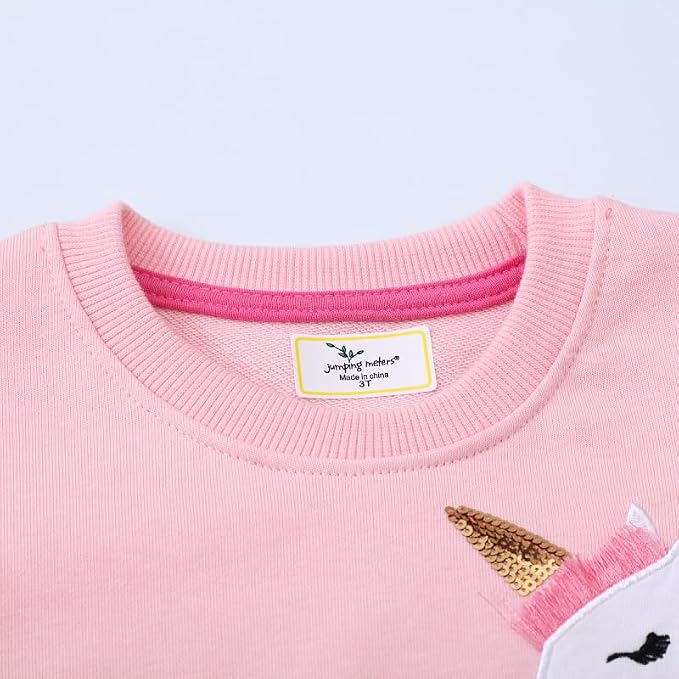 Toddler Baby Girls Cotton Sweater, Long Sleeve Crewneck Sweatshirt Pullover - Image 4