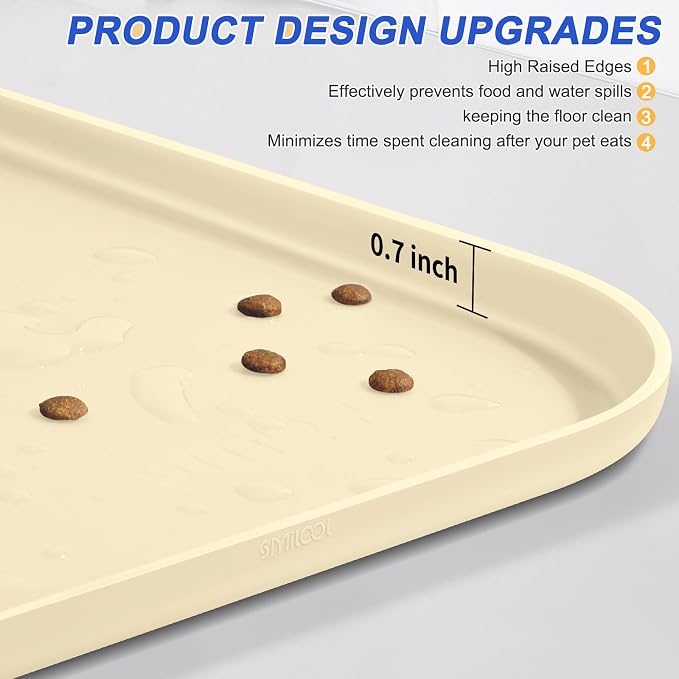 Silicone Pet Feeding Mat with Raised Edge - Image 4