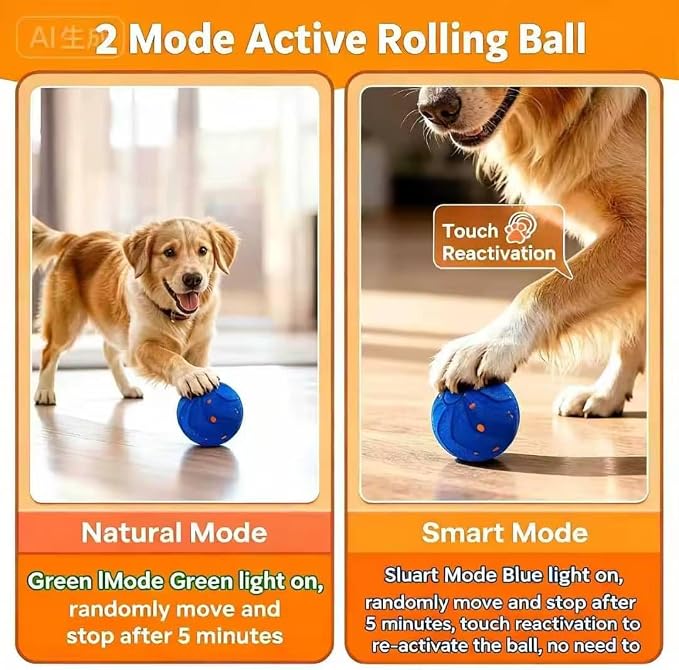 PawPlay 2026 Smart Interactive Dog Ball, Rechargeable Electronic Pet Toy - Image 6