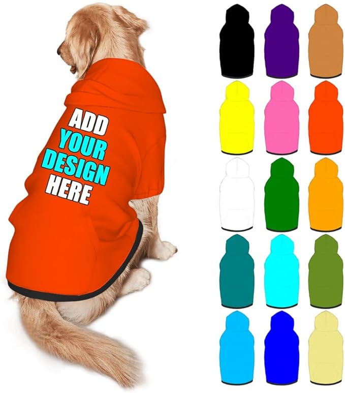 Custom Dog Clothes with Photo Name Logo Personalized Dog Sweaters by Mynvzrk