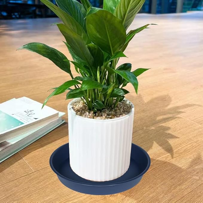 6 Pack of 10 inch Plant Saucer Blue, Heavy Duty Plastic Plant Saucer 10 inch - Image 4