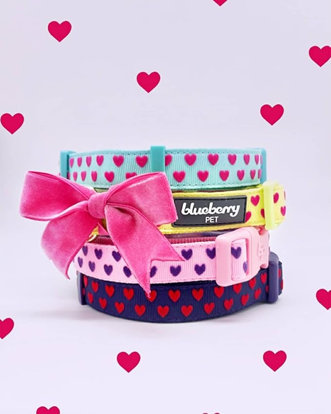 Blueberry Pet Dog Collar with Bowtie, Neck 14.5-20" Adjustable - Image 5