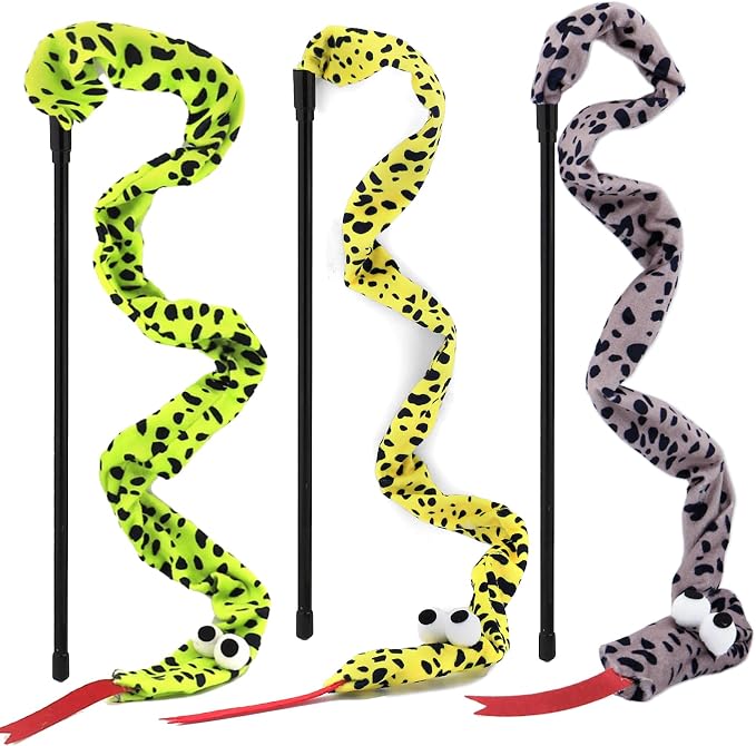 Interactive Cat Toy Wand with Catnip Mouse, Cat Teaser Wand Rainbow String by URMYONLY