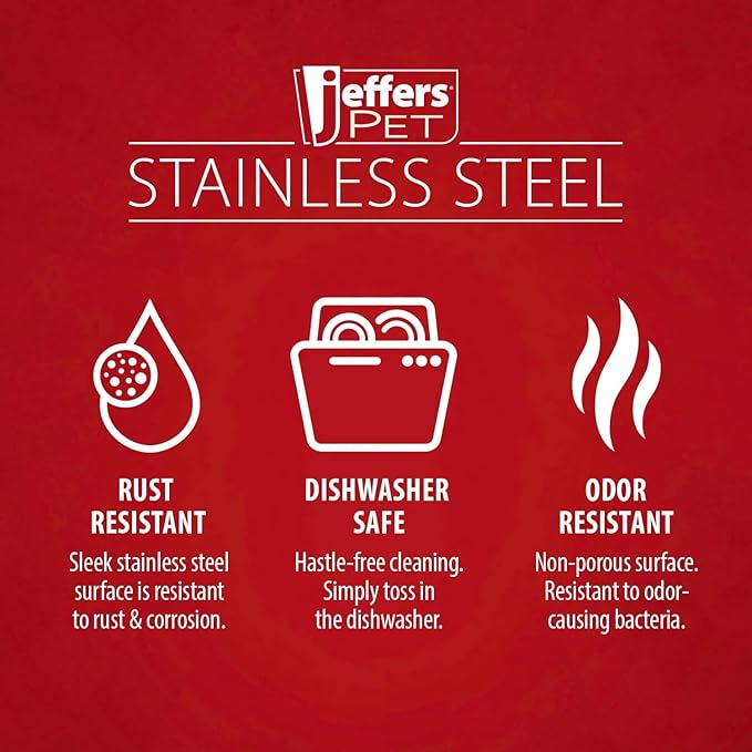 Jeffers Stainless Steel Pet Bowls – Durable, Rust Resistant, Non Toxic - Image 4