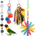 Small Bird Toys Parakeet Cage Accessories, Parakeet Toys, Swing Hanging by QUOZUO