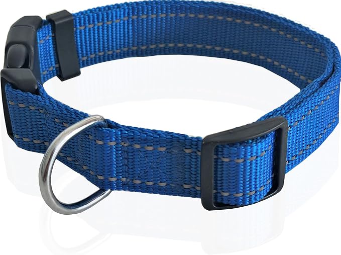 Adjustable Nylon Dog Collar, Reflective Collar 1 Inch 3/4 Inch 5/8 Inch Wide - Image 2