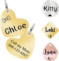 Ultra Joys Cat ID Tag Personalized Pet Tags, Durable Stainless Steel Small Pet by UltraJoys