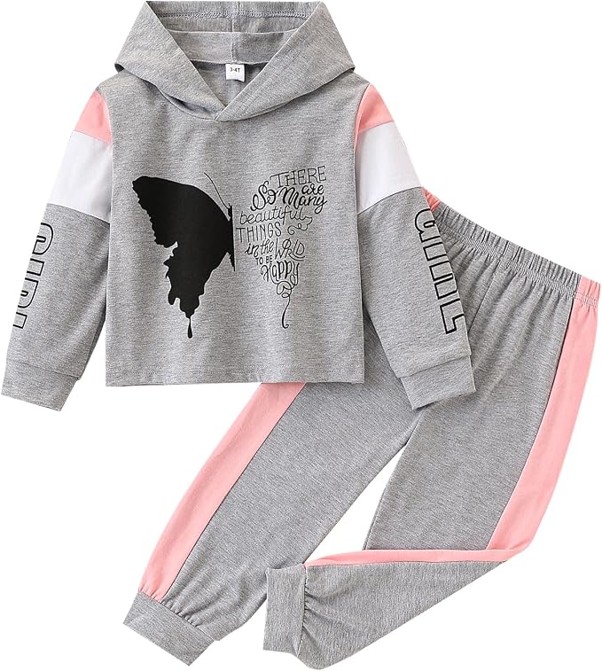 Toddler Baby Girls Clothes Long-sleeve Tie Dye Hoodie Sweatshirt Pants Hooded by Axumity