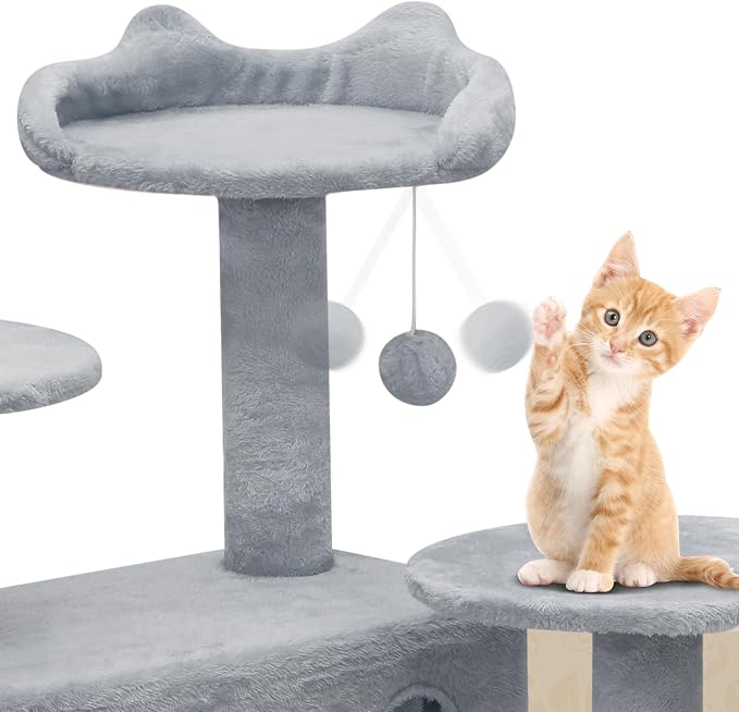 Athena Collection Cat Tree, 77 Inch Cat Tower - Image 5