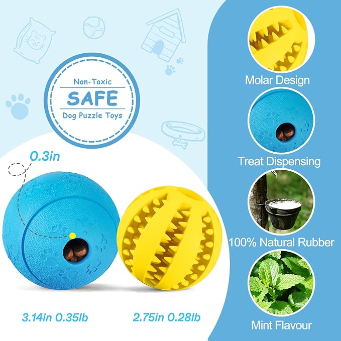 HIPPIH Dog Puzzle Toys 2 Pack, Dog Enrichment Toys - Image 2