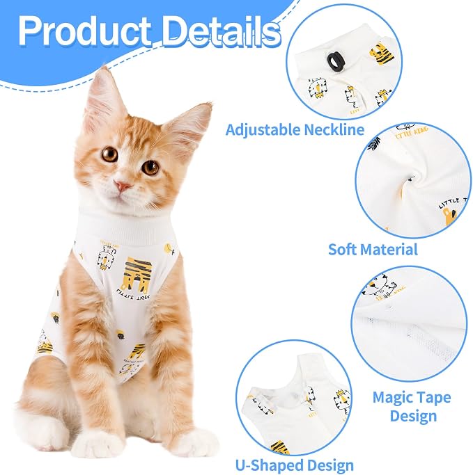 Cat Recovery Suit Female, Breathable Cat Onesie After Surgery Female - Image 2