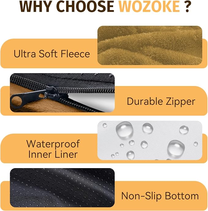 Orthopedic Waterproof Large Dog Bed: Memory Foam Washable Dog Bed - Image 6