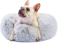 Calming Donut Dogs Beds for Small Dogs Washable, 23inch Plush Round Pet Bed for by nononfish
