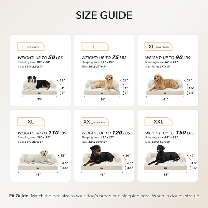 Orthopedic Dog Beds for Extra Large Dogs, Waterproof Egg Crate Foam XL Dog Bed - Image 5