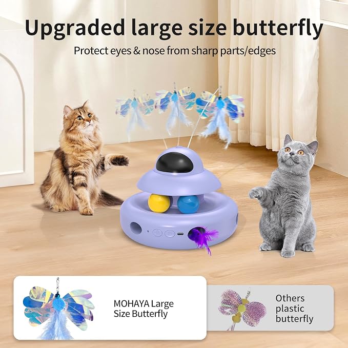 Cat Toy, Cat Toys for Bored Indoor Adult Cats, Electric Flying Butterfly - Image 5