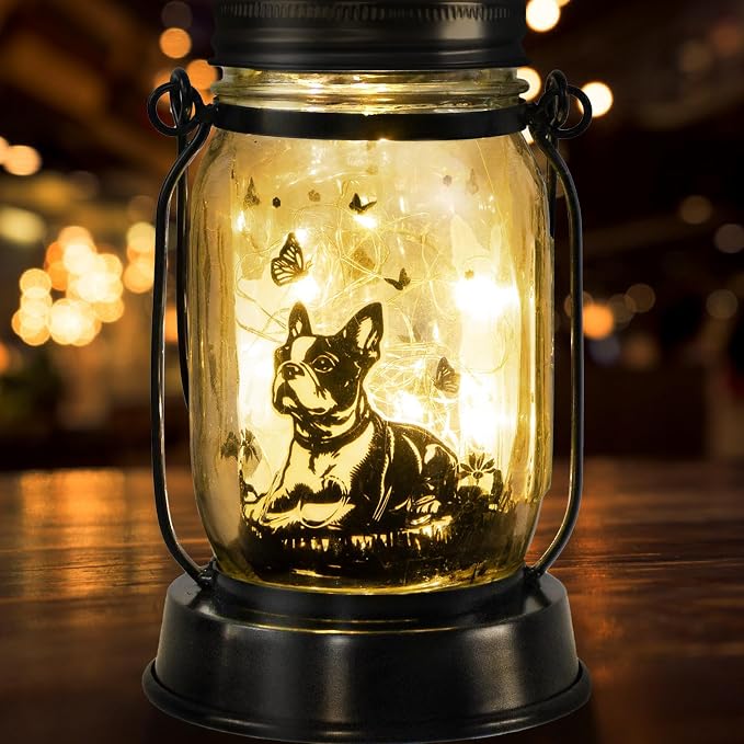 Boston Terrier Gifts for Women/Men Boston Terrier Solar Lanterns Mom Birthday by kyoryuger