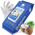 Pet Cleaning Glove Wipes for Dogs & Cats, Hypoallergenic Deodorizing Disposable by PUPMATE