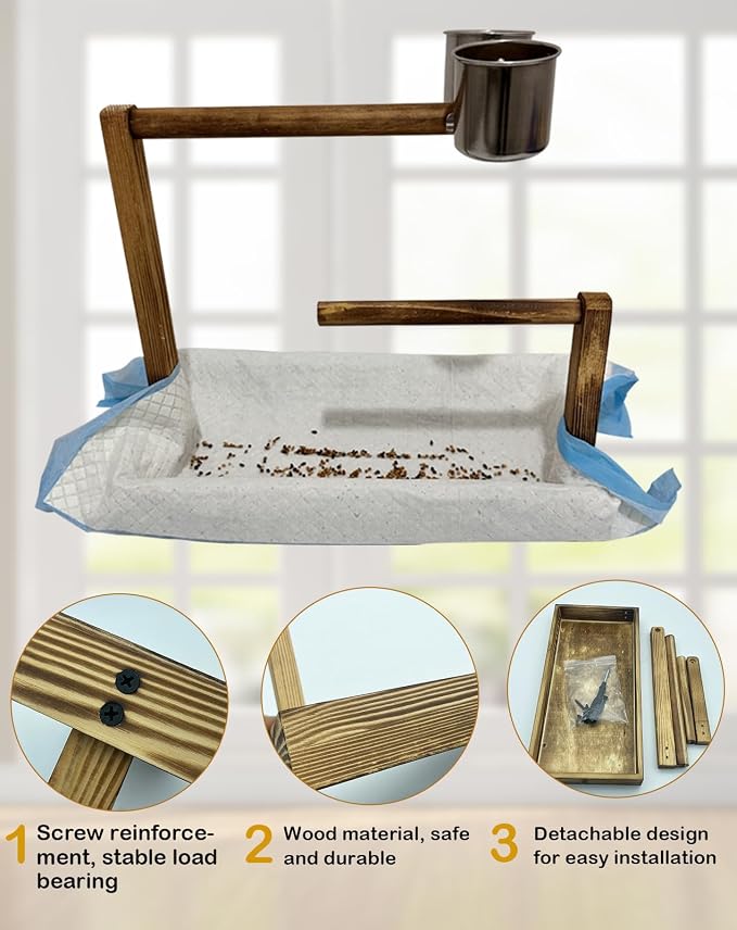 8 Pcs Small Bird Training Stand Set Portable Tabletop Birds Perch Desktop - Image 4