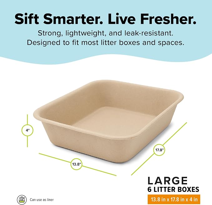 Kitty Sift Disposable Cat Litter Box Large, Durable Portable - Image 3