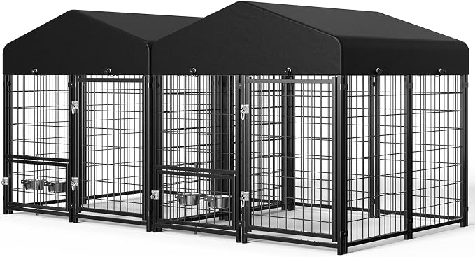 2PCS Dog Kennel Outdoor, Outside Dog Kennel by Guiferland