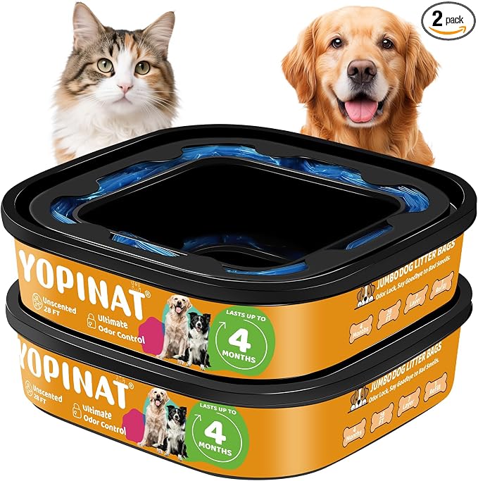 2 IN 1 Genie Refill Bags for Dog Cat 2 Pack by Yopinat