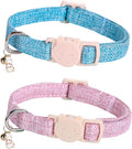 Cat Collar-2 Pack Cat Collar Blue and Pink Linnet by BoboRainbow