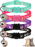 4PCS Cat Collar with Bells, Breakaway Cat Collars, Kitten Collar with Bell by Baeuppit