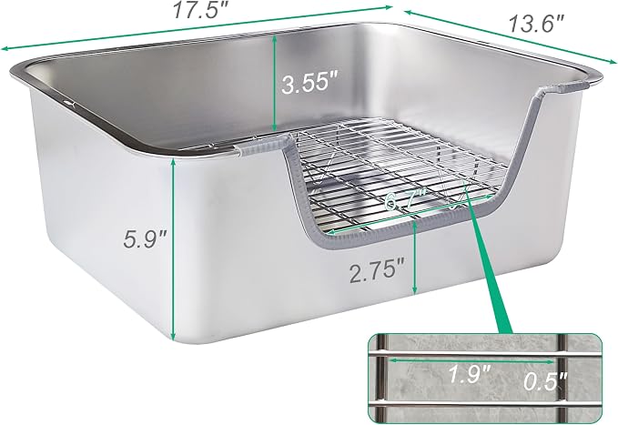 Stainless Steel Sifting Litter Box - Image 2