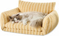 Hollypet Cat Bed Fluffy Plush Mutifuctional Double-Layer Soft Pet Couch by Hollypet