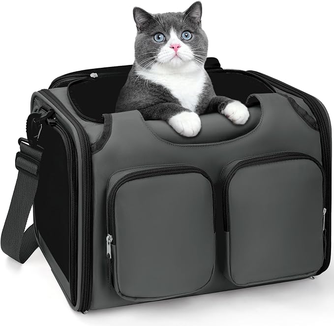 Dog, Cat Carrier for Pets Up to 15 Lbs, Airline Approved Collapsible Soft-Sided by Unknown
