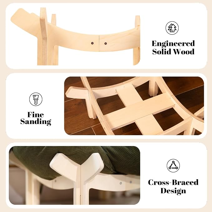 CHEERHOME PETS Elevated Cat Bed Wooden - Image 6