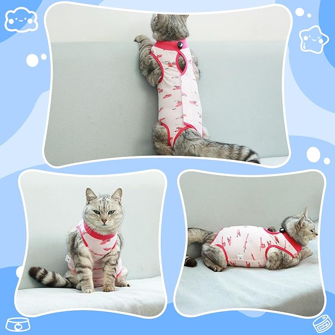 Cat Recovery Suit Female, Breathable Cat Onesie After Surgery Female - Image 4