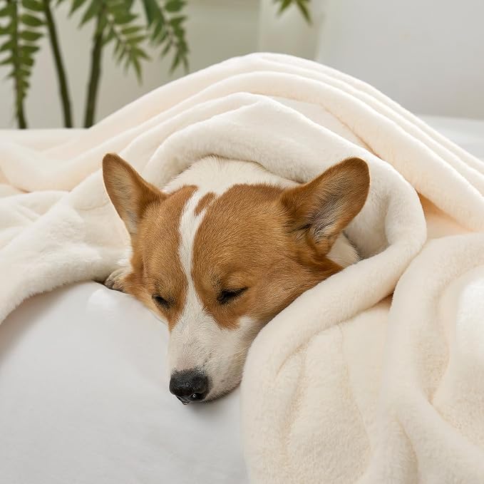 Waterproof Pet Blanket, Ultra Soft Luxury Faux Fur Throw Blanket - Image 6