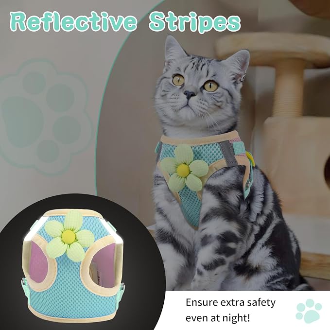 Cat Harness and Leash Set for Walking Escape Proof, Adjustable Kitten Harness - Image 4