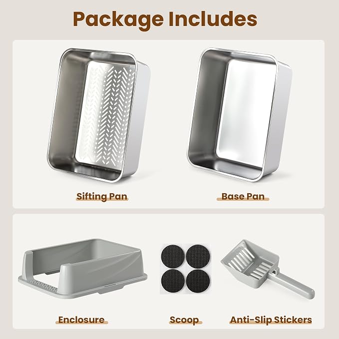 Stainless Steel Sifting Litter Box - Image 6