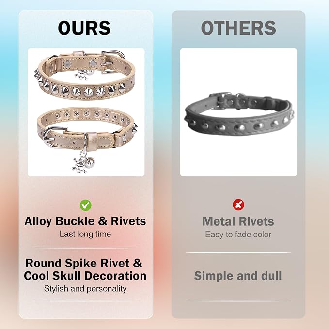 Leather Cat Collars for Boy Girl Cats - Image 4