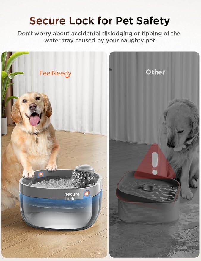 7L/1.8Gal Dog Water Fountain for Large Dog, FEELNEEDY Dog Water Bowl Dispenser - Image 5