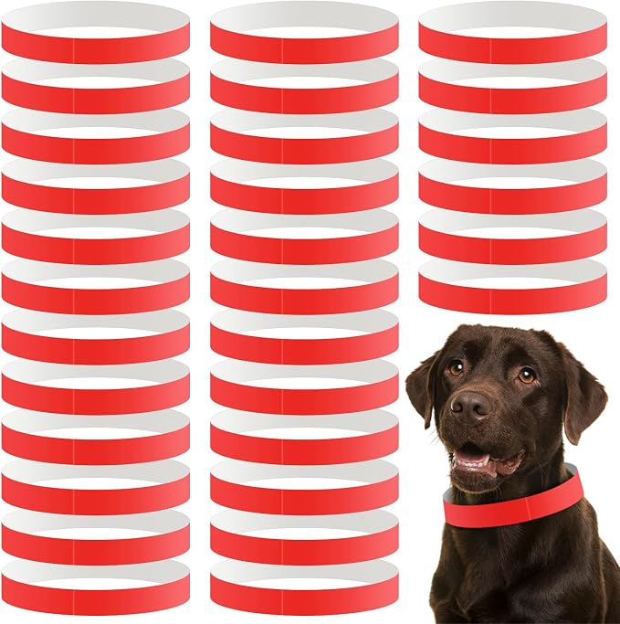 500 Count 20inch Adjustable Paper Dog Collars by Clysee