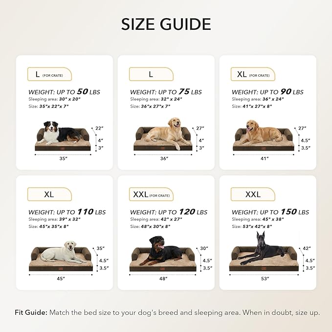 Orthopedic XXL Dog Beds, Waterproof Egg Crate Foam Big Pet Bed - Image 5