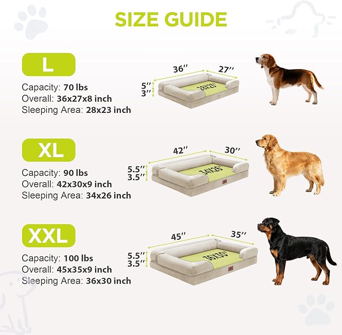 Extra Large Dog Bed, Orthopedic XL Washable Bed - Image 4
