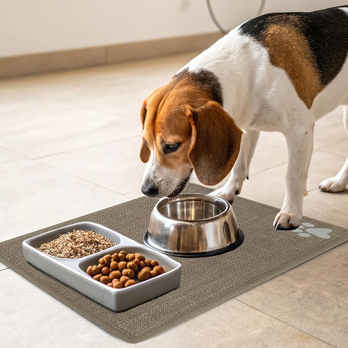 PUPTECK Dog Food Mat, Absorbent Pet Cat Feeding Mat - Image 7