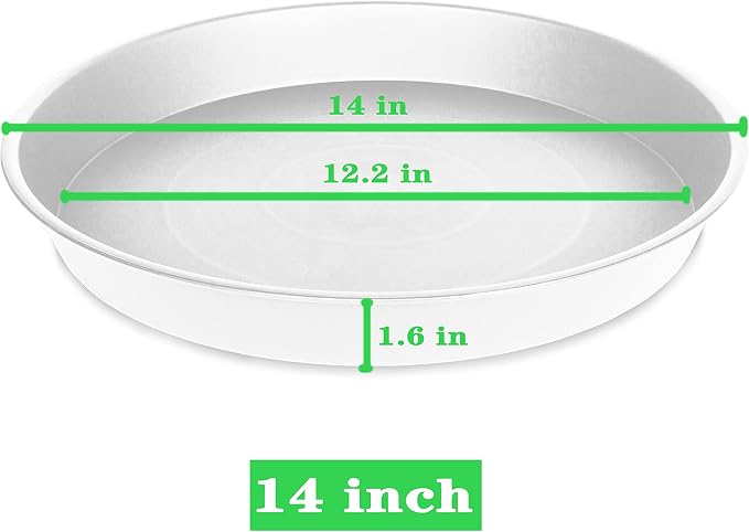 2 Pack of 14 inch Plant Saucers Bird Bath Bowl, Plant Saucer 14" Round - Image 3