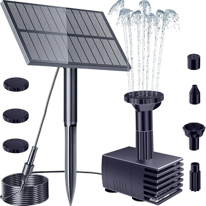 Biling Solar Water Pump Outdoor, Upgraded Solar Fountain Pump Kit by biling