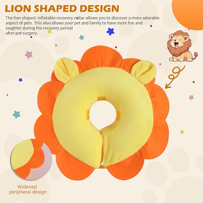 IEUUMLER Inflatable Recovery Dog Collar, Protective Donut Cone, Adjustable Soft - Image 8