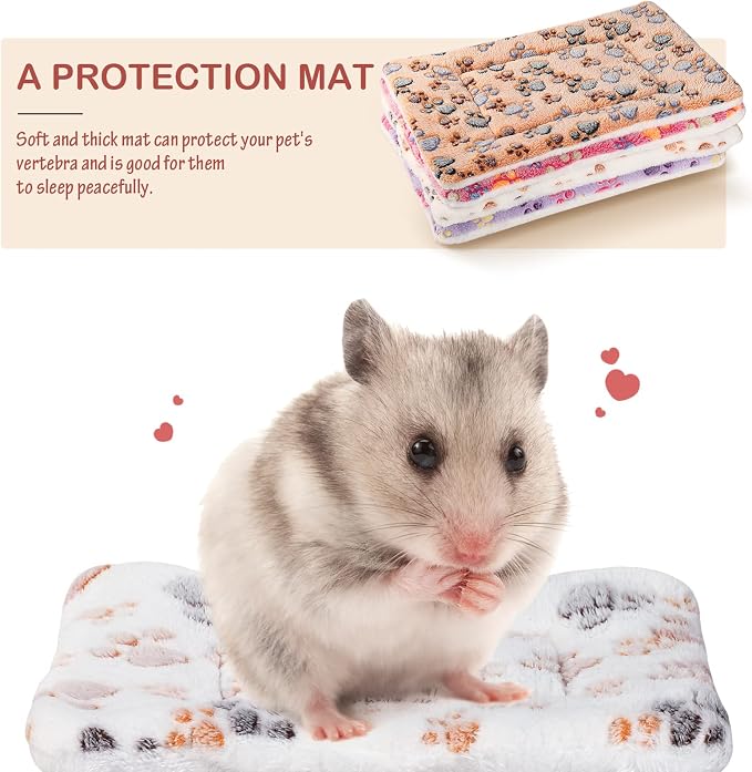 Tuanse 4 Pack Ultra Soft Dog Cat Bed Mat Small Animal Guinea Pig Bed - Image 7