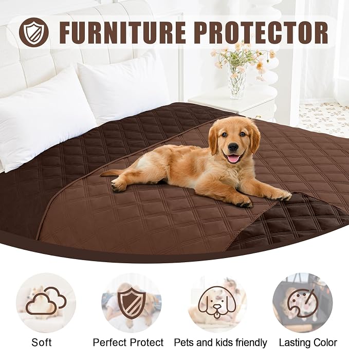 Smiry Waterproof Dog Bed Cover Blanket 68x82, Soft Reversible Pet Blanket - Image 8