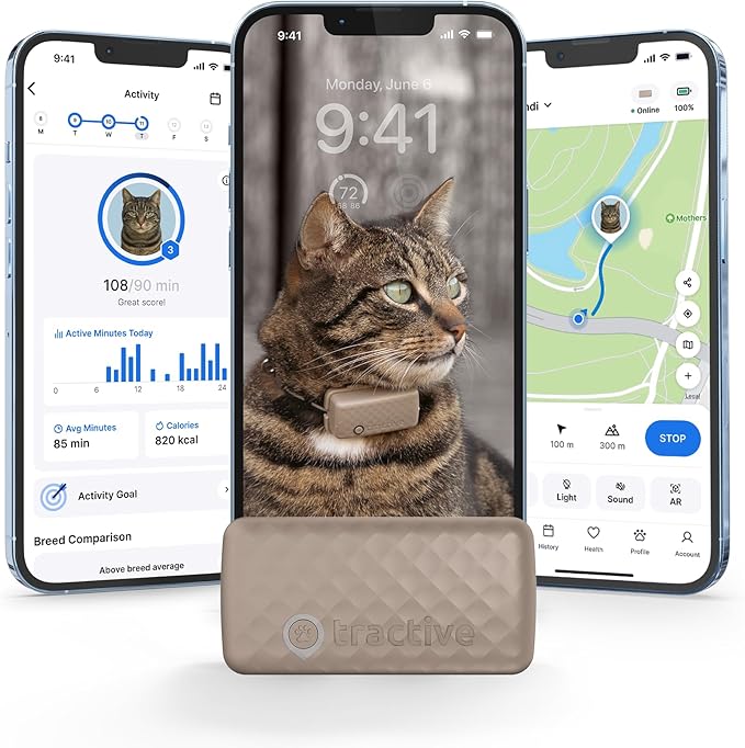 Tractive Smart Cat GPS Tracker | Real-Time Location & Wellness Monitoring by Tractive